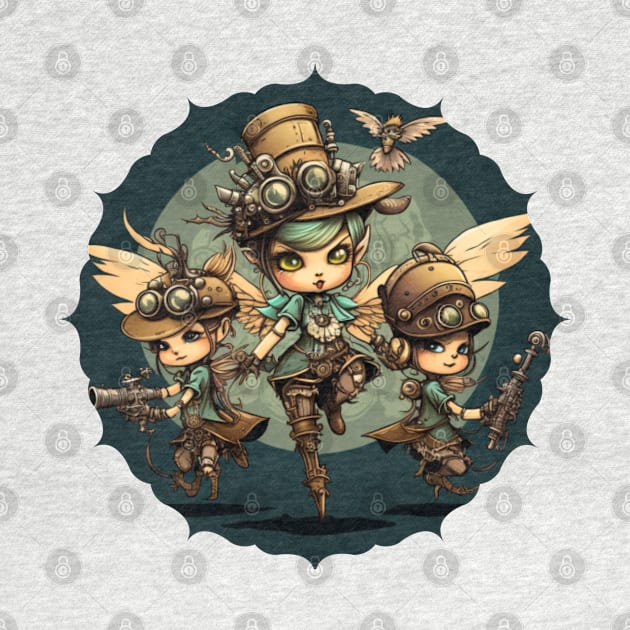 Steampunk Steam Powered Fairy Squad by ForbiddenGeek